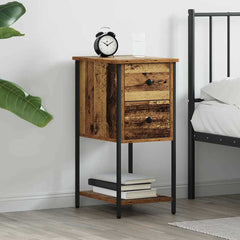 vidaXL Bedside Cabinet Old wood 32 x 42 x 70 cm Engineered wood 1