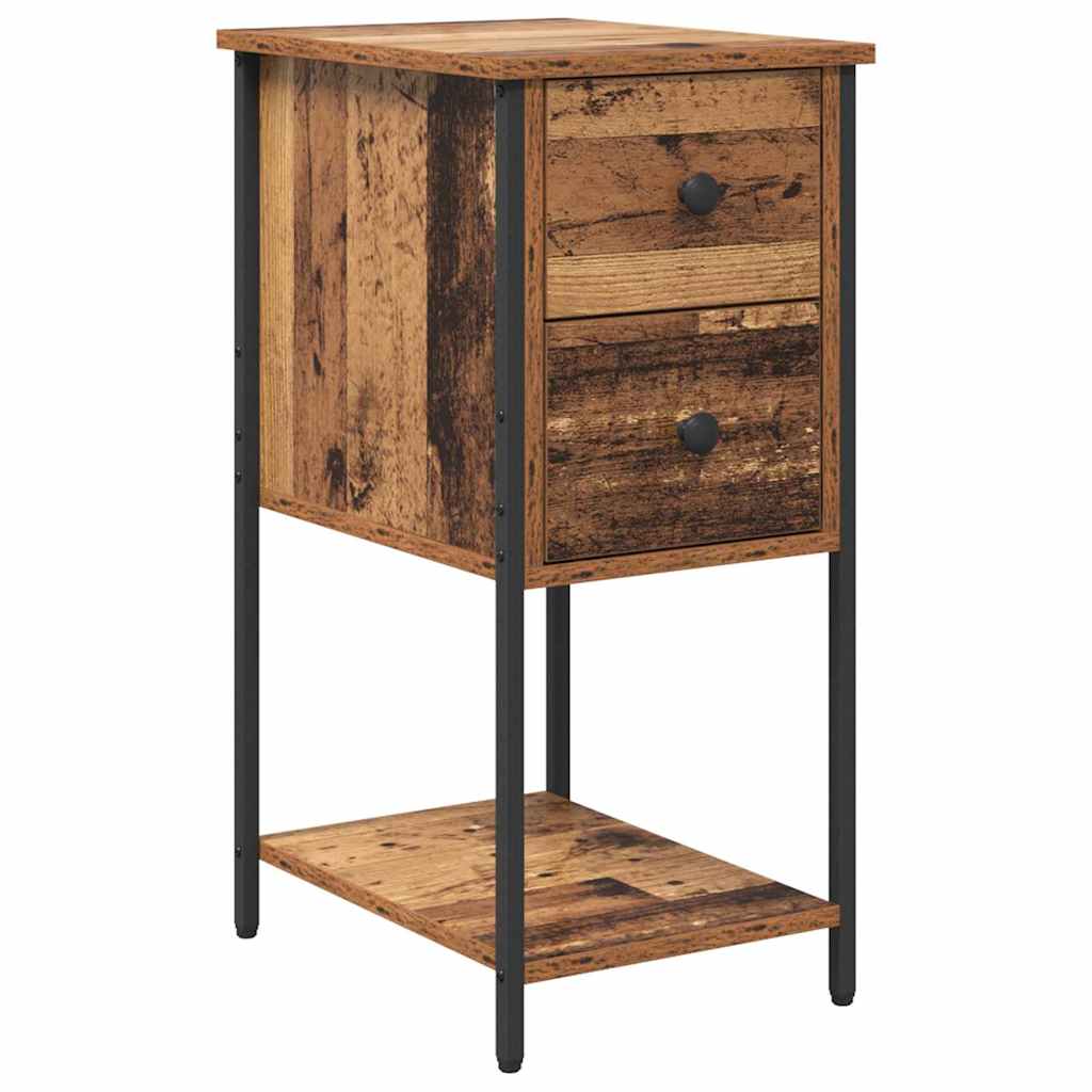 vidaXL Bedside Cabinet Old wood 32 x 42 x 70 cm Engineered wood 2