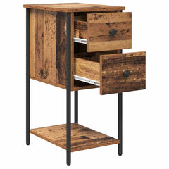vidaXL Bedside Cabinet Old wood 32 x 42 x 70 cm Engineered wood 5