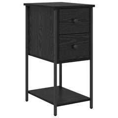 vidaXL Bedside Cabinet Black oak 32 x 42 x 70 cm Engineered wood 2