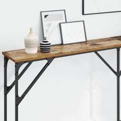 vidaXL Console Table Old Wood 180 x 23 x 75 cm 4