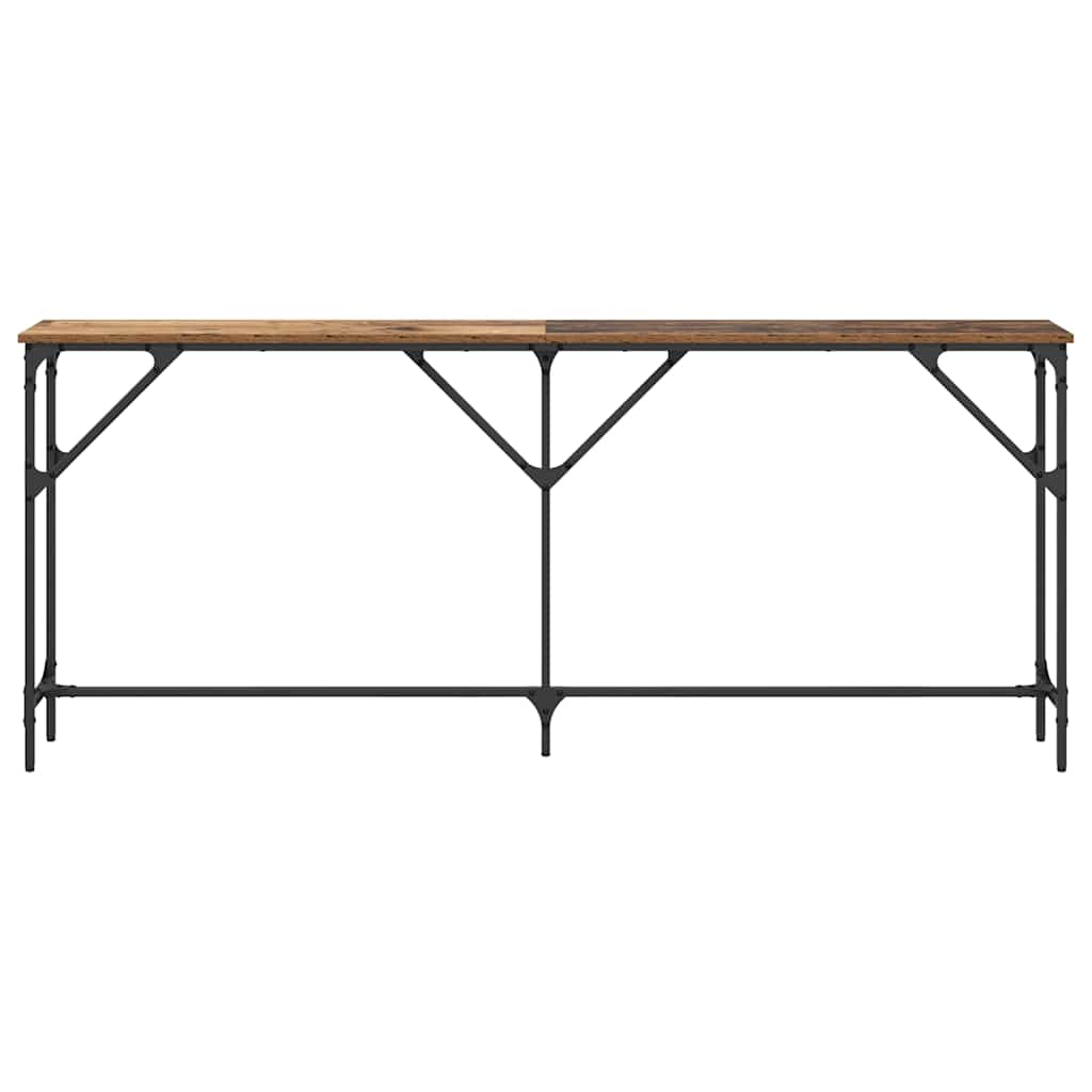 vidaXL Console Table Old Wood 180 x 23 x 75 cm 5