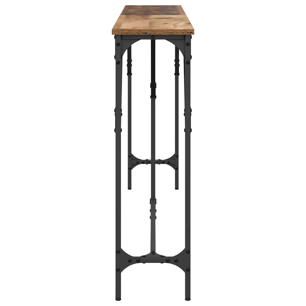 vidaXL Console Table Old Wood 180 x 23 x 75 cm 6