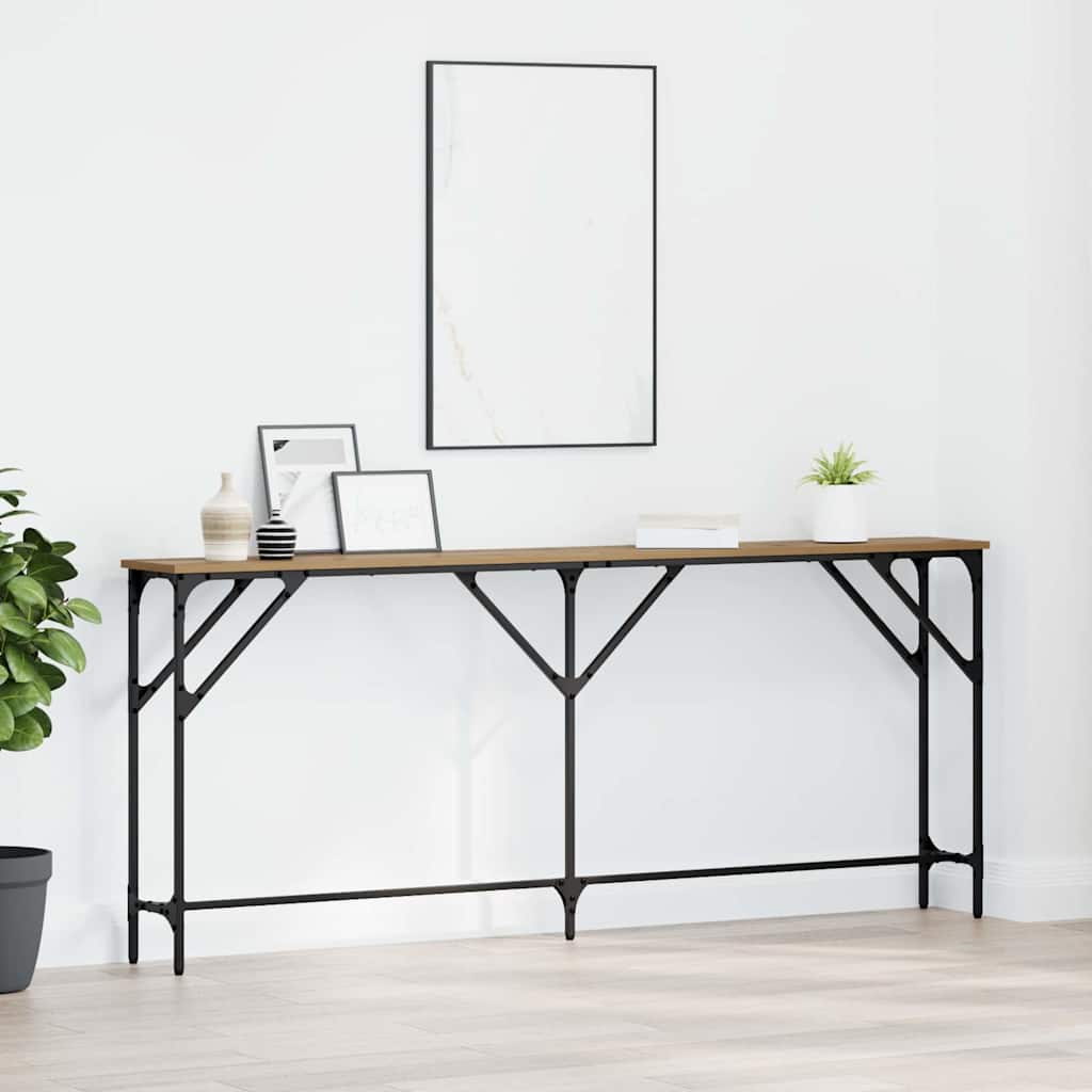 vidaXL Console Table Artisan oak 180 x 23 x 75 cm 1