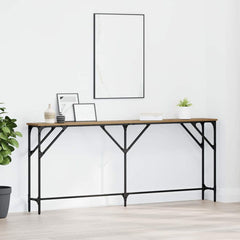 vidaXL Console Table Artisan oak 180 x 23 x 75 cm 1