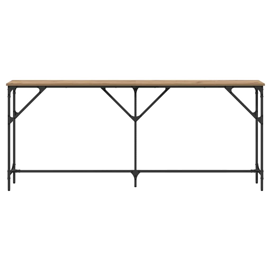 vidaXL Console Table Artisan oak 180 x 23 x 75 cm 5