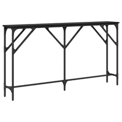vidaXL Console Table Black oak 140 x 23 x 75 cm 2