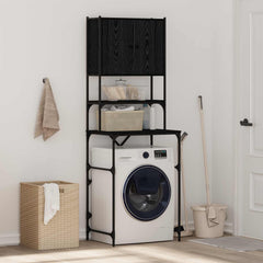 vidaXL Washing Machine Cabinet Black 0ak 68 x 48.5 x 194 cm 1