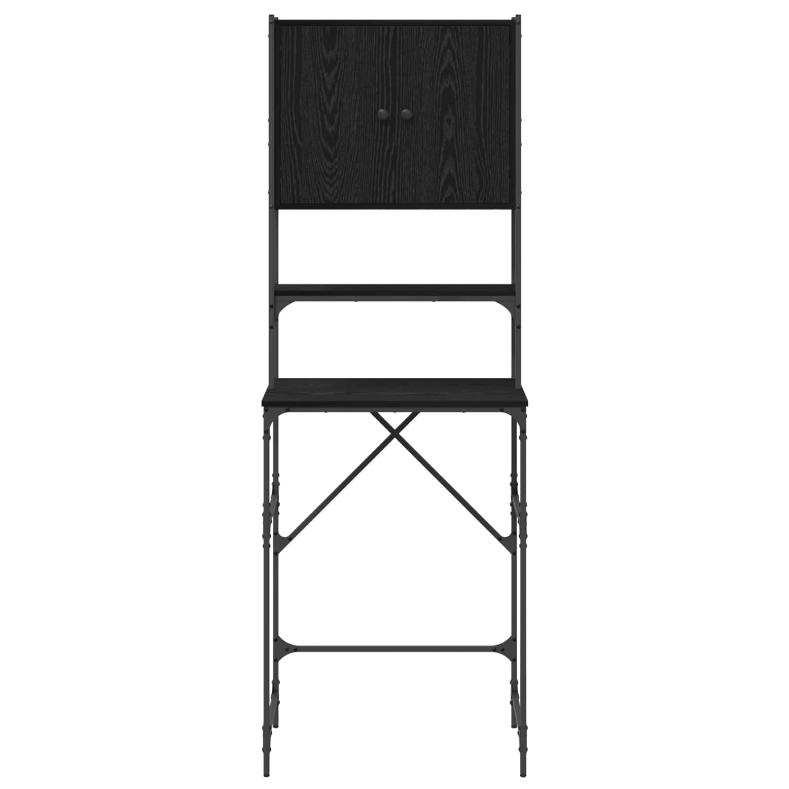 vidaXL Washing Machine Cabinet Black 0ak 68 x 48.5 x 194 cm 6