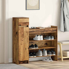 vidaXL Shoe Cabinet 100.5 x 28 x 100 cm Engineered Wood Old Wood 1