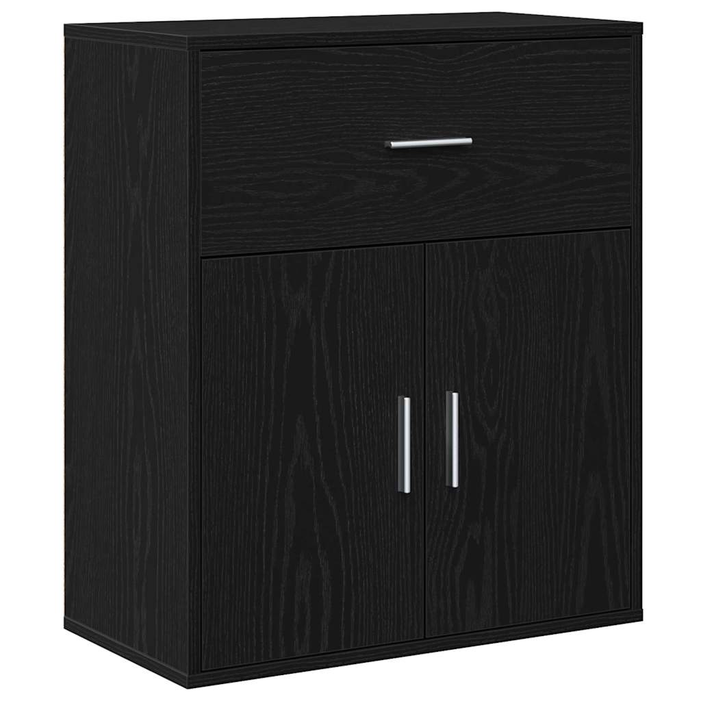 vidaXL Sideboard Black Oak 60 x 31 x 70 cm Engineered Wood 2