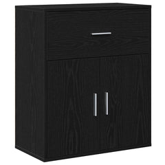vidaXL Sideboard Black Oak 60 x 31 x 70 cm Engineered Wood 2