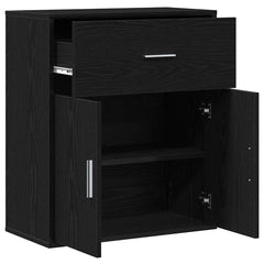 vidaXL Sideboard Black Oak 60 x 31 x 70 cm Engineered Wood 5