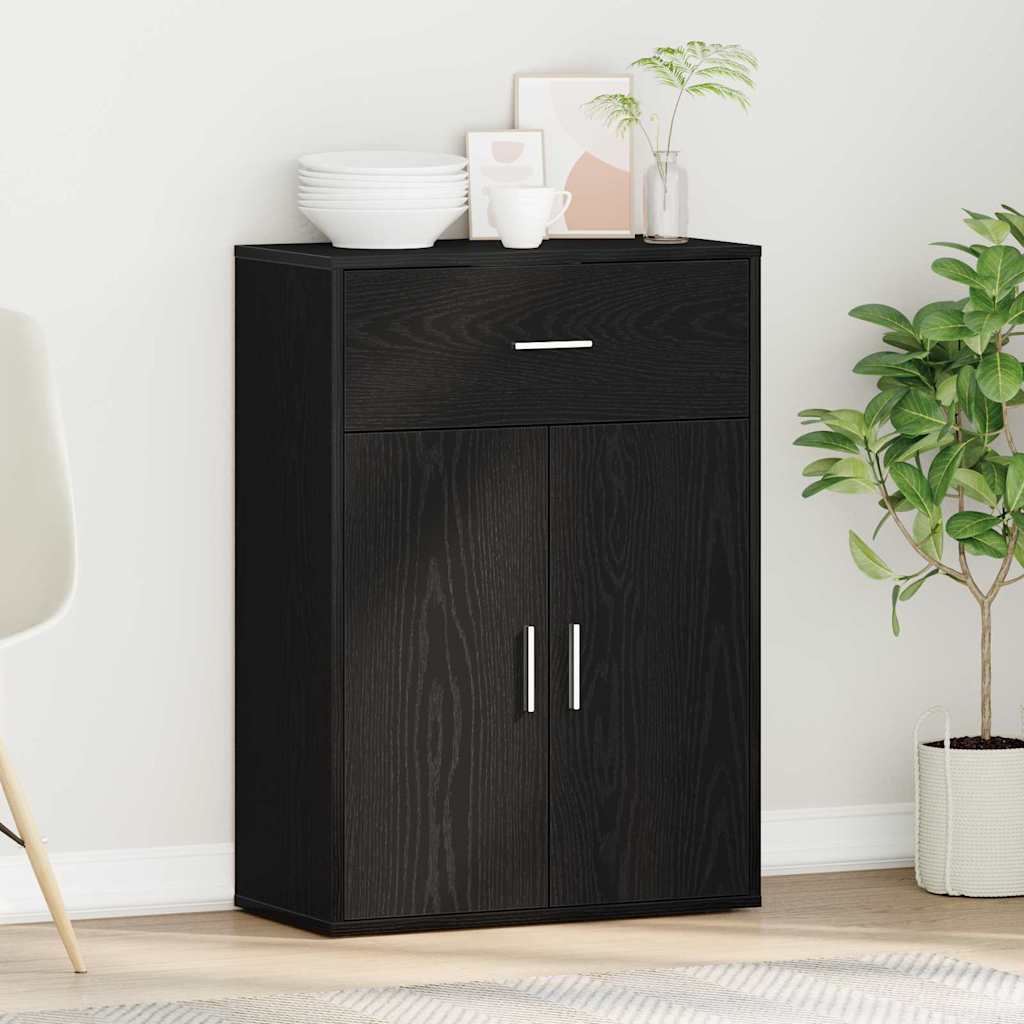 vidaXL Sideboard Black Oak 60 x 30 x 84 cm Engineered Wood 4