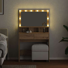 vidaXL Dressing Table Artisan Oak 80 x 41 x 134.5 cm Engineered Wood 4