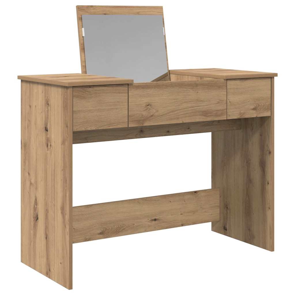 vidaXL Cosmetic Table Artisan Oak 100 x 45 x76 cm 5