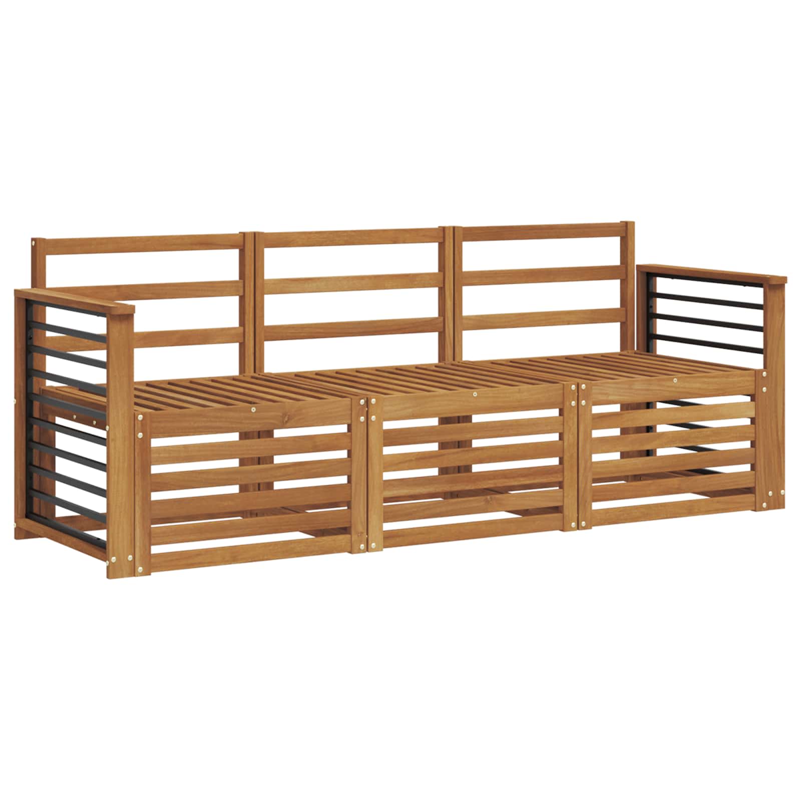 vidaXL Sofa Sets 3 pcs Solid Acacia Wood 2