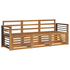 Sofa Sets 3 pcs Solid Acacia Wood Natural Straight
