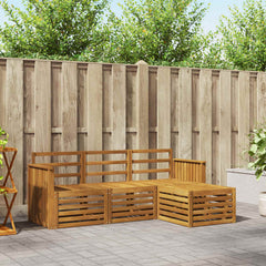 vidaXL Outdoor Sofa Set 4 pcs Natural