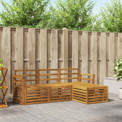 vidaXL Outdoor Sofa Set 4 pcs Natural