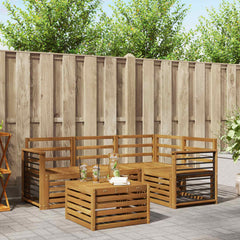 Outdoor Sofa Set 5 pcs Polyester Natural suitable for Flat