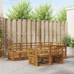 vidaXL Outdoor Sofa Set 7 pcs Polyester Natural