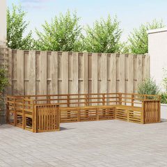 vidaXL Outdoor Sofa Set 10 pcs 10-Seaters Solid Acacia Wood