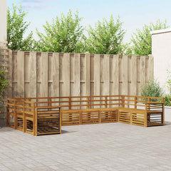 vidaXL Outdoor Sofa Set 10 pcs 10-Seaters Solid Acacia Wood