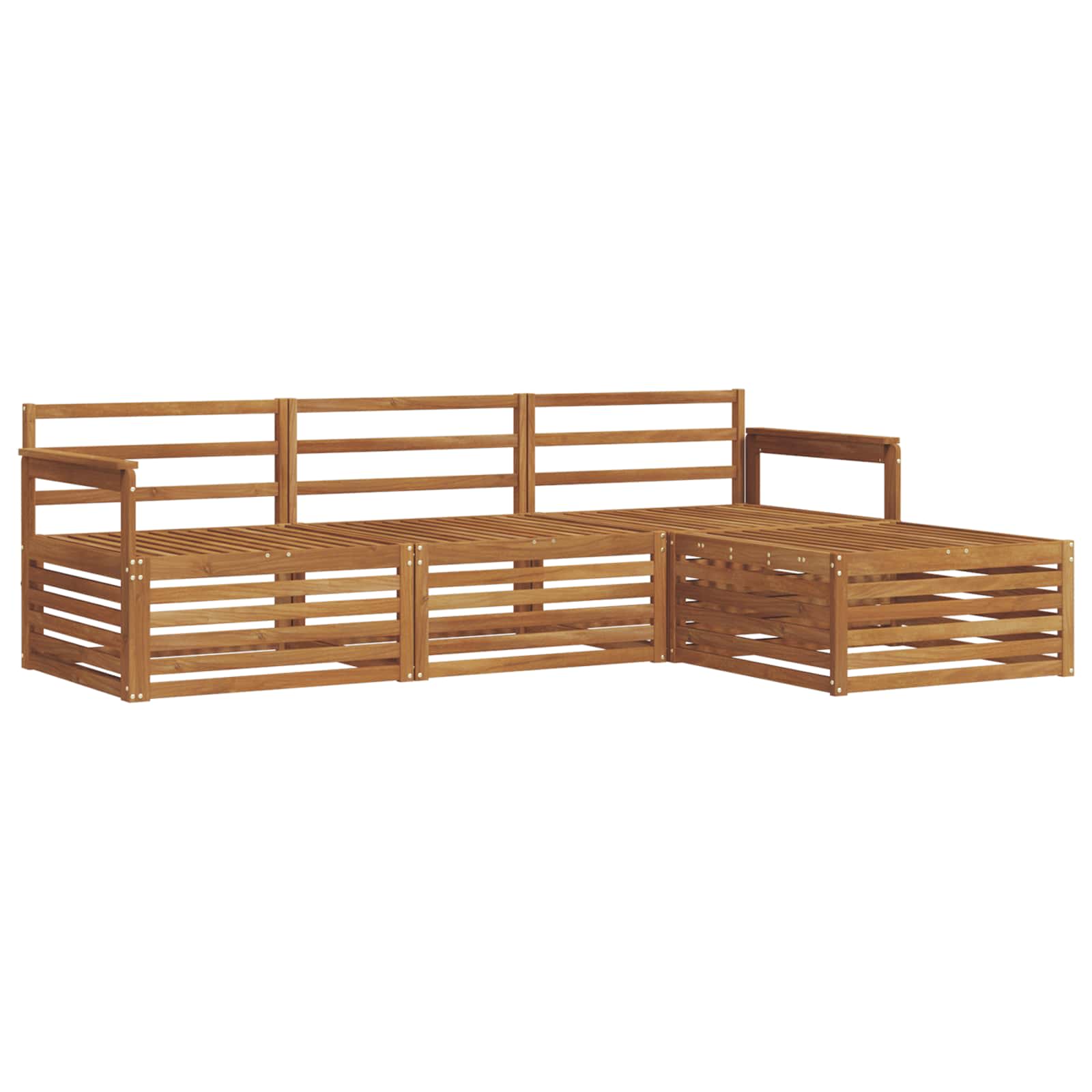 vidaXL Outdoor Sofa Set Natural 249.5 x 162.5 x 73 cm 2