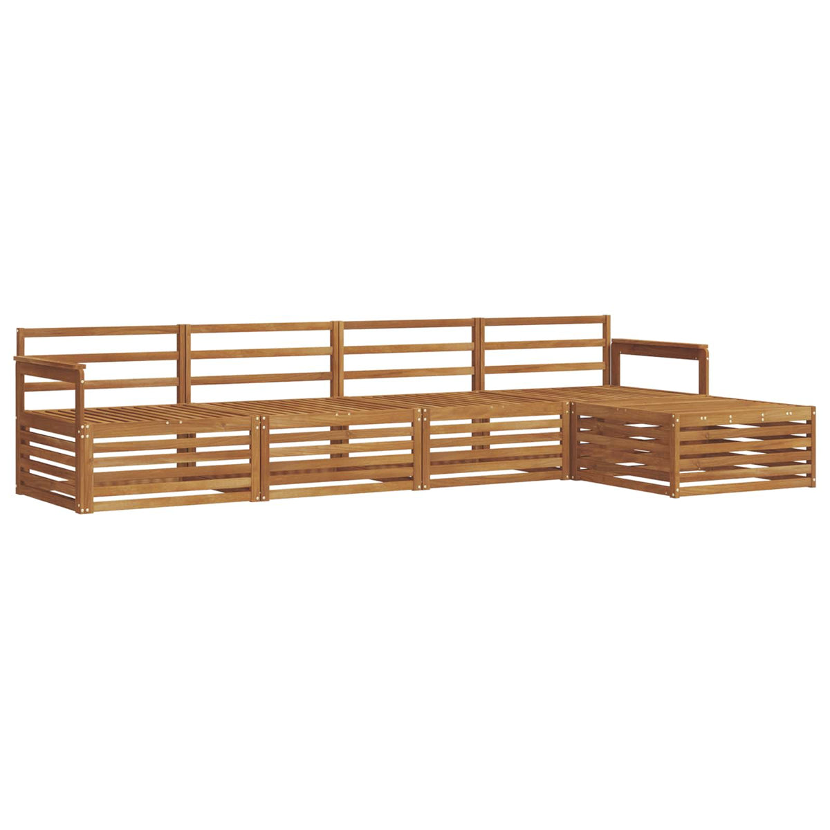 vidaXL Outdoor Sofa Set 5 pcs Natural 2
