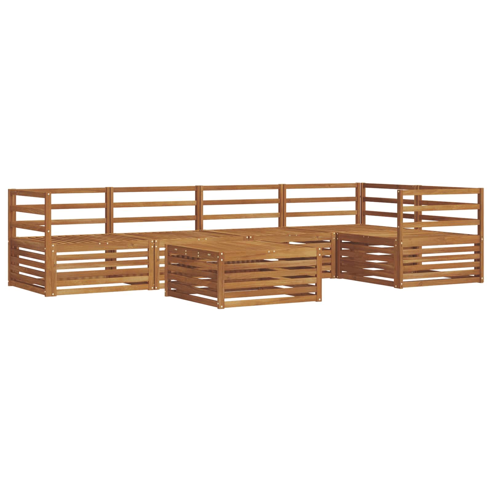 vidaXL Outdoor Sofa Set 6 pcs Natural 2