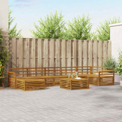 vidaXL Outdoor Sofa Set 8 pcs Natural
