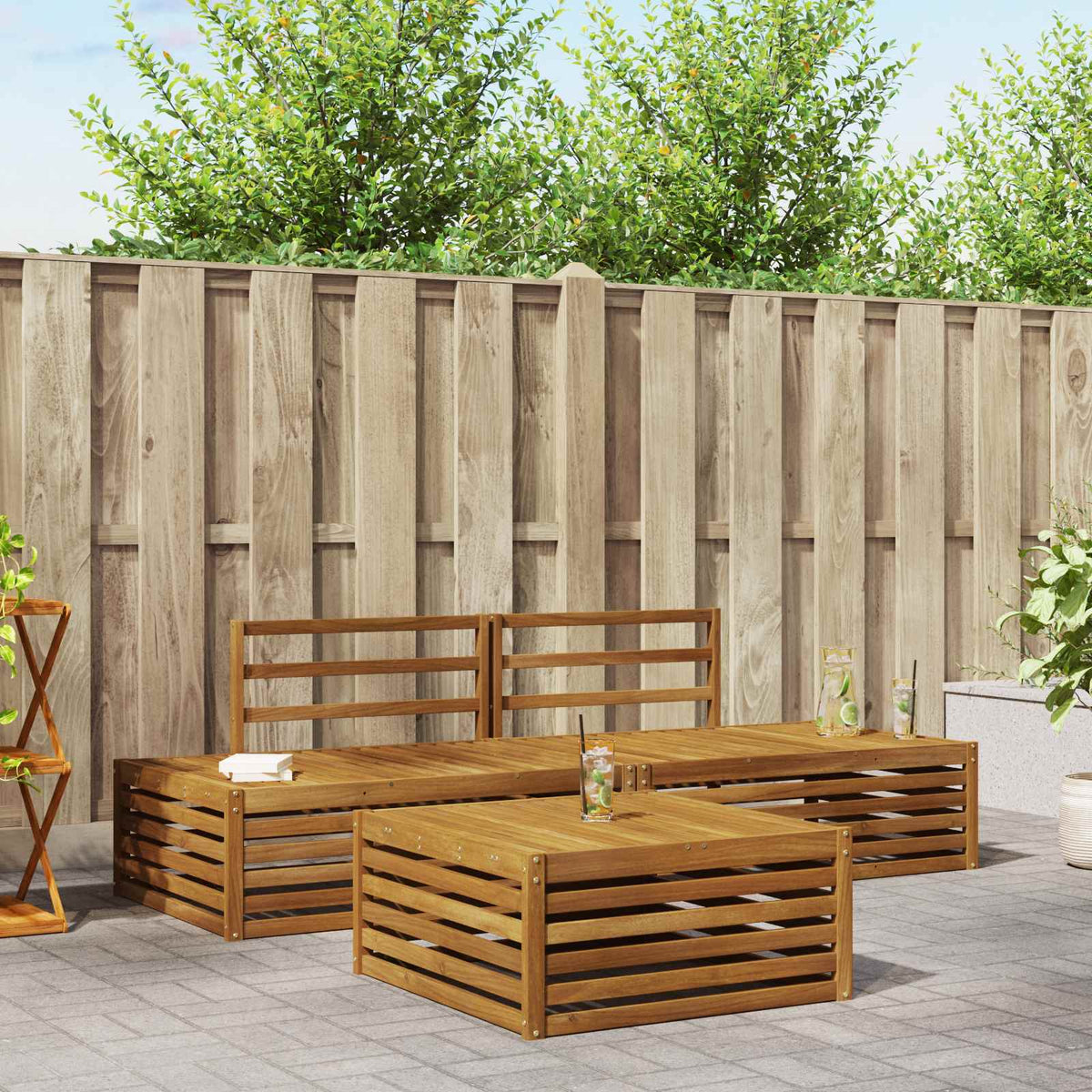 4 pcs Outdoor Sofa Natural