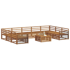 vidaXL Sofa Sets 10 pcs Natural Solid Acacia Wood 3