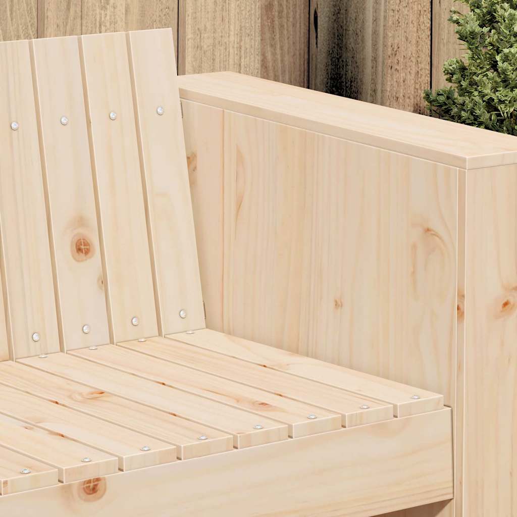 vidaXL Garden Sofa Natural 134 x 60 x 62 cm Solid Pine Wood 3