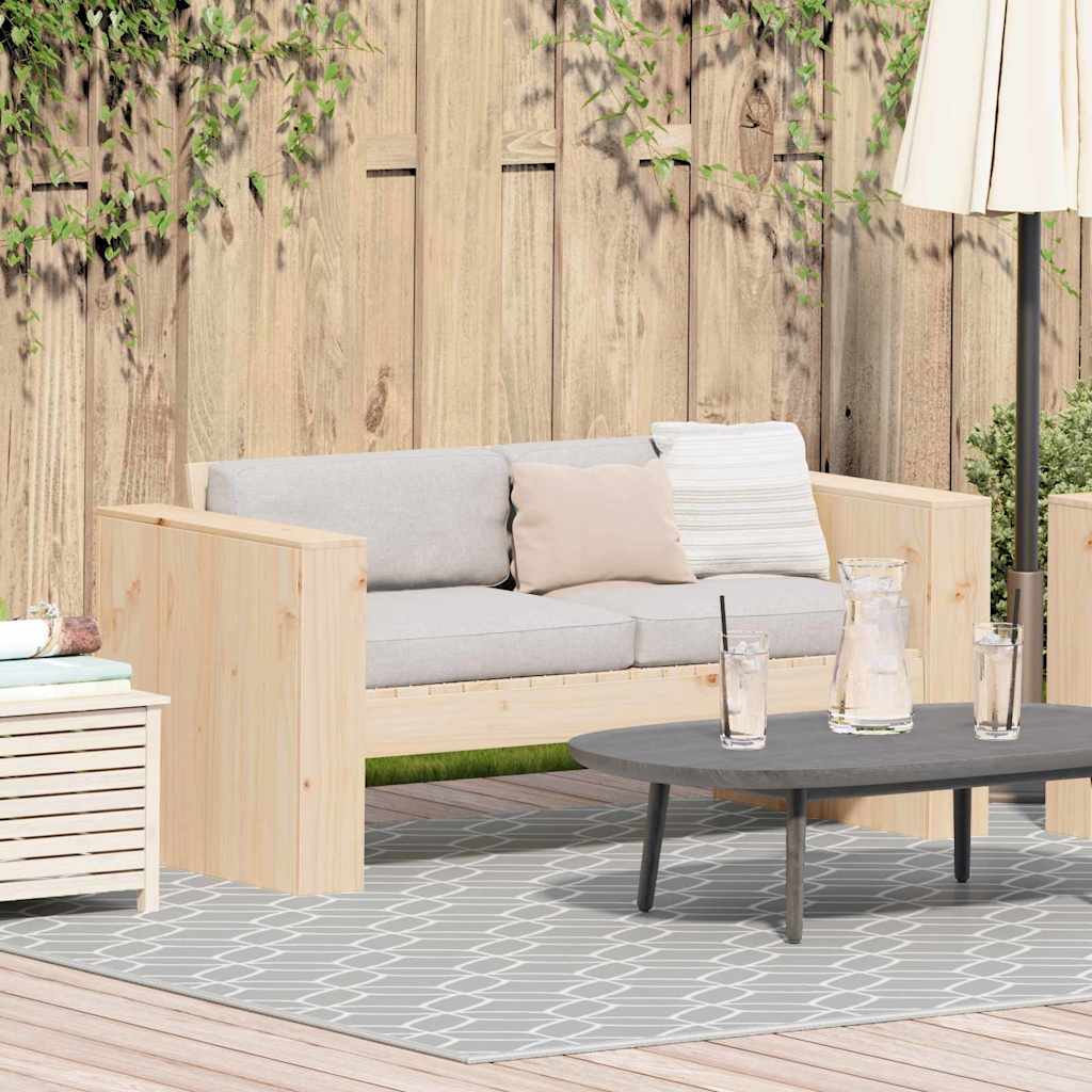 vidaXL Garden Sofa Natural 134 x 60 x 62 cm Solid Pine Wood 1