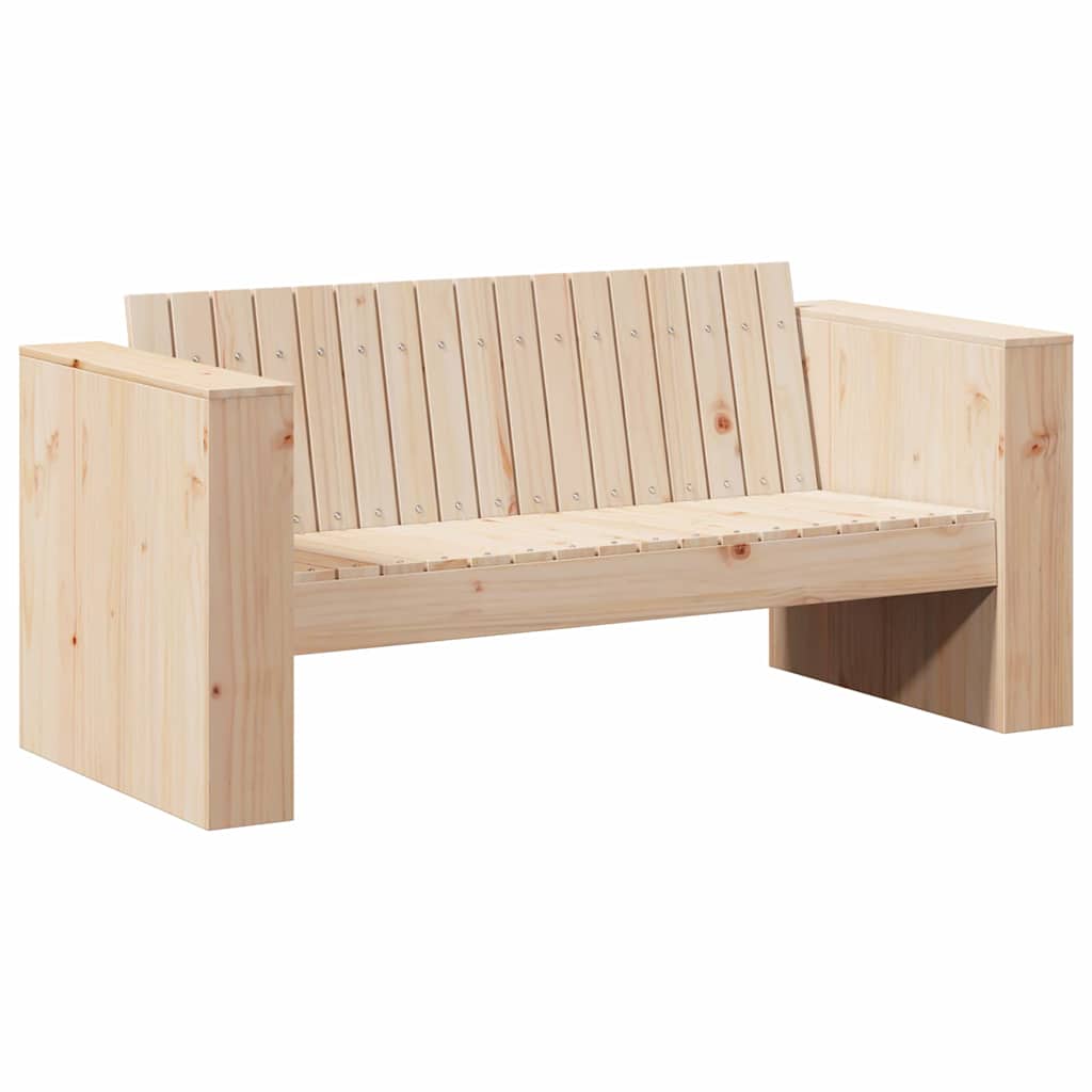 vidaXL Garden Sofa Natural 134 x 60 x 62 cm Solid Pine Wood 2