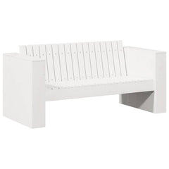 vidaXL Garden Sofa White 134 x 60 x 62 cm Solid Pine Wood 2