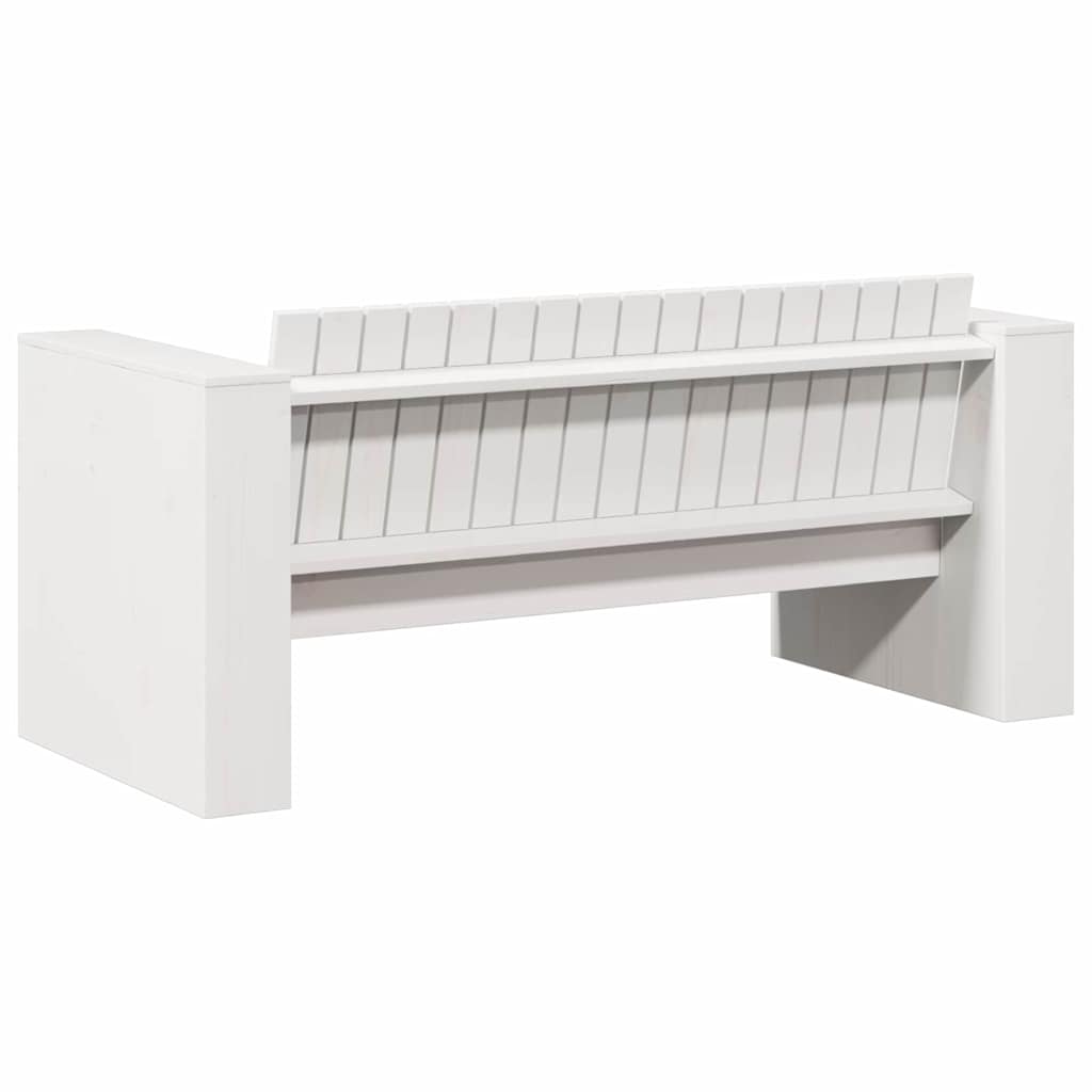 vidaXL Garden Sofa White 134 x 60 x 62 cm Solid Pine Wood 6