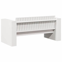 vidaXL Garden Sofa White 134 x 60 x 62 cm Solid Pine Wood 6
