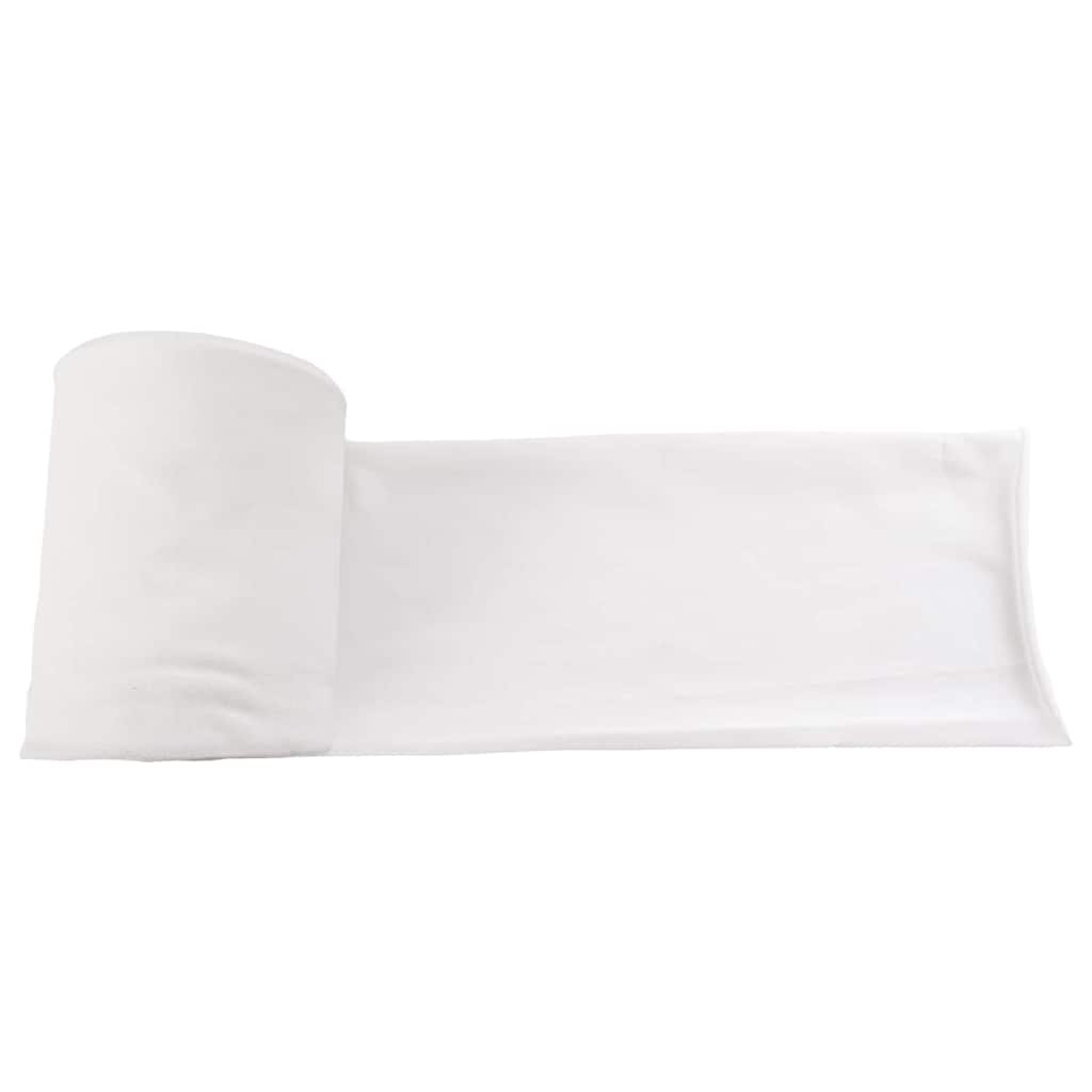 vidaXL Drain Pipe White 16 x 5000 cm Fabric 3