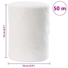 vidaXL Drain Pipe White 16 x 5000 cm Fabric 5
