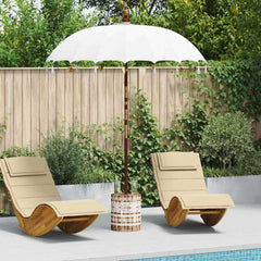 Balinese Parasol with Base Round 190 x 190 x 295 cm Ø 180-190 cm with white washed base