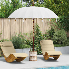 Balinese Parasol with Base Round 190 x 190 x 295 cm Ø 210-220 cm with white washed base