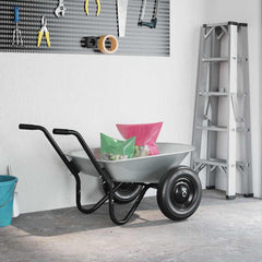 vidaXL Wheelbarrow Tray Replacement Silver 90 x 63 x 28 cm 4