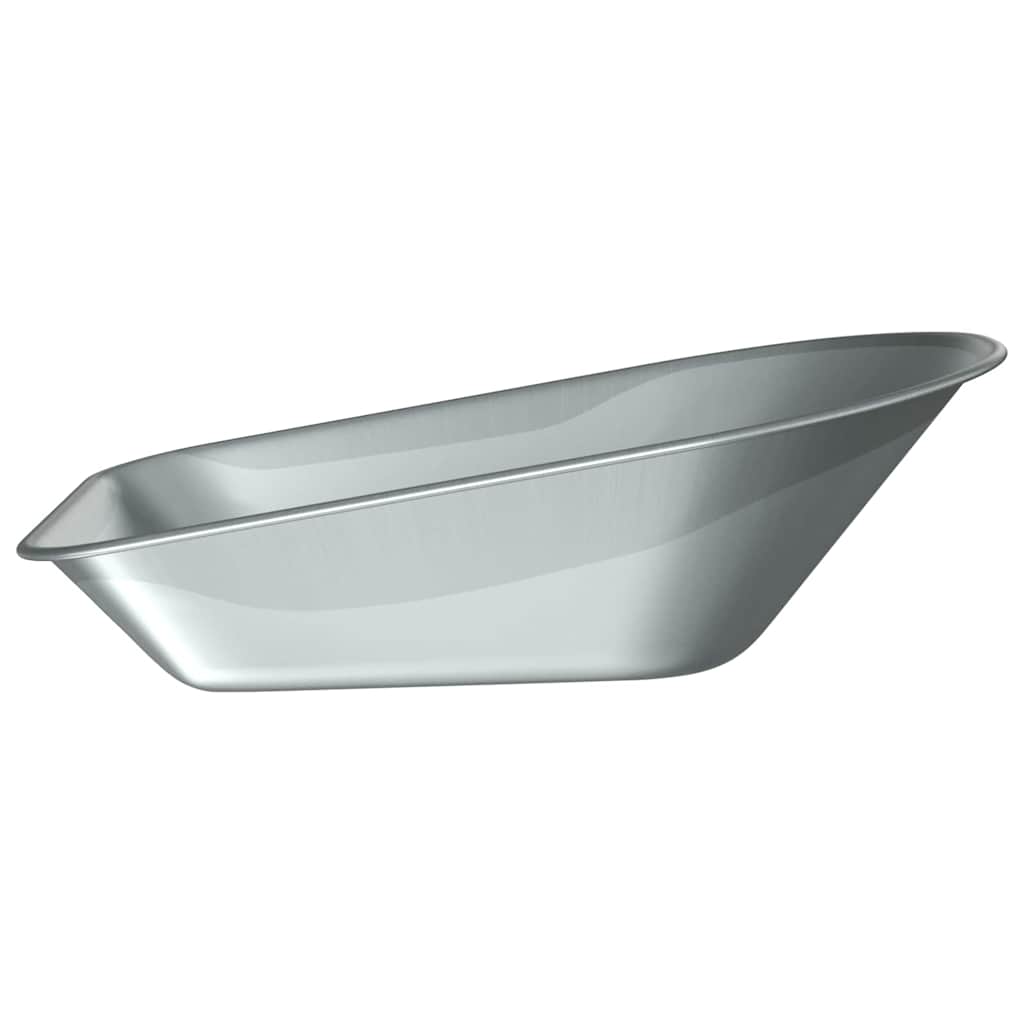 vidaXL Wheelbarrow Tray Replacement Silver 90 x 63 x 28 cm 6
