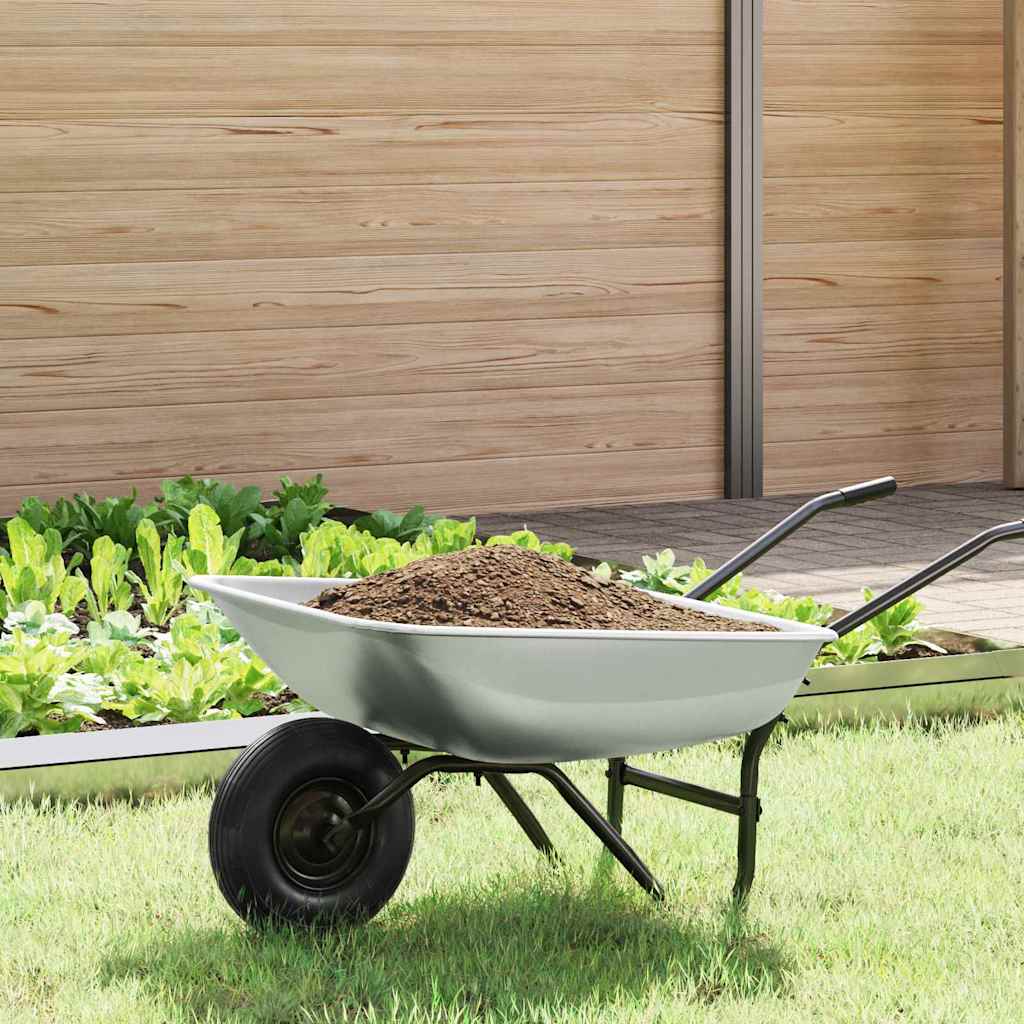 vidaXL Wheelbarrow Tray Replacement Silver 80 x 60 x 25 cm 1
