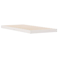 vidaXL Floor Bed Frame White 100 x 220 cm Solid Pine Wood 4