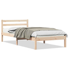 vidaXL Bed Frame Brown 215.5 x 85.5 x 69.5 cm Solid Pine Wood 3