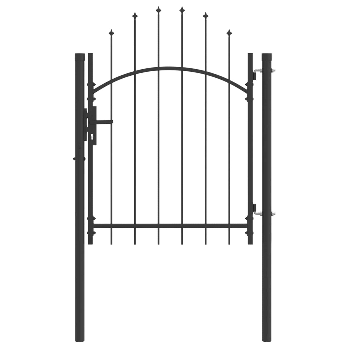 Garden Gate WOERDEN Lockable Steel Grey 1 m